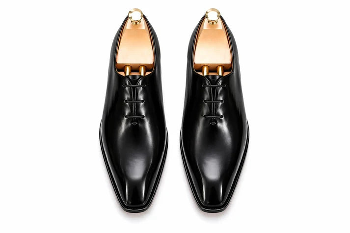 Black Wholecut Oxford Shoes — Handmade, Red Leather Sole | CpaBossAffiliate