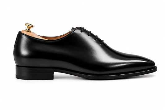 Black Wholecut Oxford Shoes — Handmade, Red Leather Sole | CpaBossAffiliate
